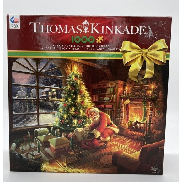 Thomas Kinkade Other - NIB Thomas Kinkade 1000 Piece Jigsaw Puzzle "Santa's Special Delivery" Christmas